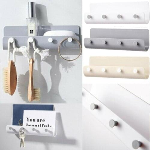 4 Practical Hangers Hook Rack Hanging Storage Keyboard ABS Fixed On Wall Sticker Decorating Your Home U-shaped Holder