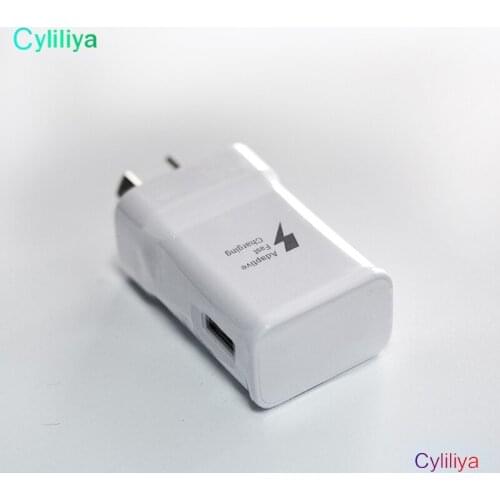 50pcs/lot High Quality 5V 2A 9V 1.67A Adaptive real Fast Charging Charger Adapter AU plug for Samsung s6 s7 S8 Plus edge no logo