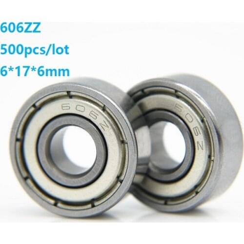 500pcs/lot 606ZZ 606Z 606 Z ZZ bearing 6x17x6mm Deep Groove Ball bearing Miniature mini 6*17*6mm for 3D printer parts
