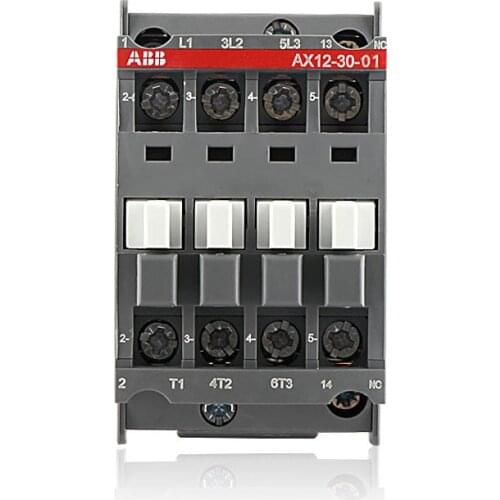 ABB AC contactor AX09-30-01 AX12-30-01 AX18-30-01 AX25-30-01 220V380V110V24V9A12A18A25A Main contact3NOAuxiliary contact1NC