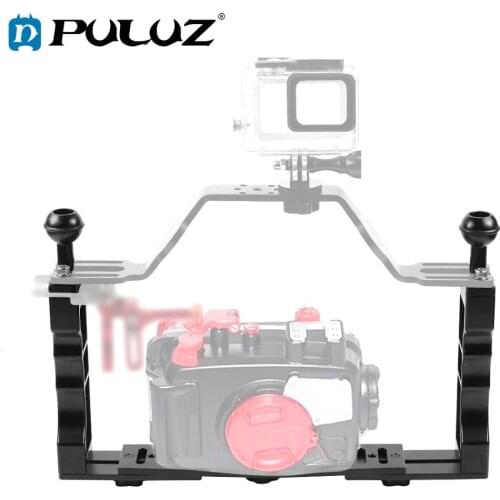 PULUZ CNC Aluminium Tray Stabilizer Rig Light Arm Holder for Underwater Camera Housing Case Diving Tray Mount for GoPro /DSLR