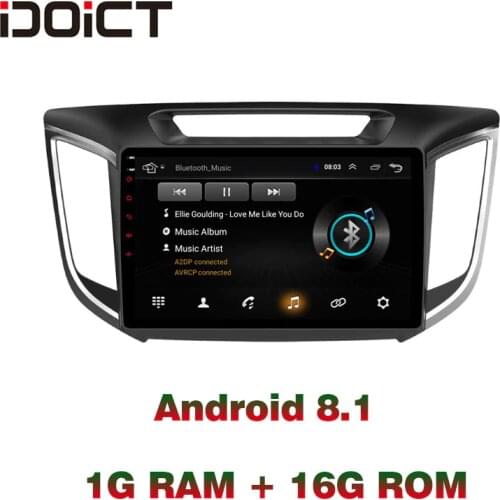 IDOICT Android 8.1 Car DVD Player GPS Navigation Multimedia For Hyundai Creta IX25 Radio 2014-2017 2018 car stereo