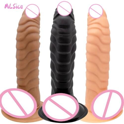 Female Masturbation Skin feeling Realistic Dildo Soft material Huge Big Penis With Suction Cup Sex Toys for Woman G-spot Dildos