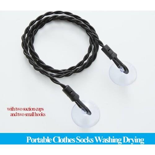 2.5M Travel Clotheslines Business Outdoor Camping Drying Tools Non-Slip Clothes Line Windbreak Slip Suction Cup Elastic Rope