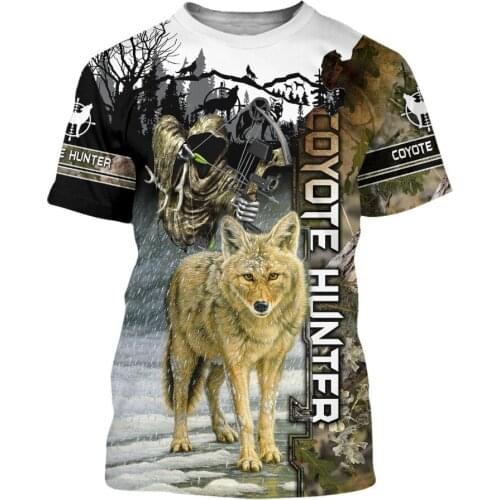 Animal Wolf/Duck Hunting Color 3D Printed Men t shirt Harajuku Fashion summer Short Sleeve Shirt Unisex Casual T-shirt top