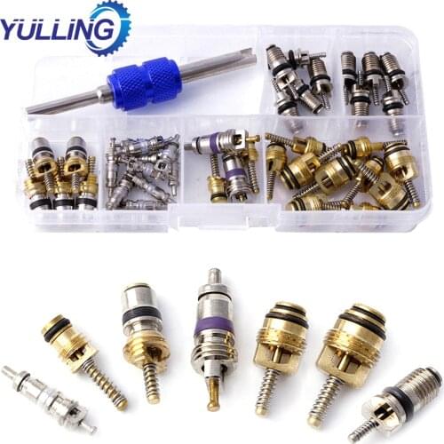 Hot 39pcs/Set Air Conditioning Auto Service R12 R134A AC Schrader Valve Cores Remover Tool Kit Air Conditioning Auto Service CSV