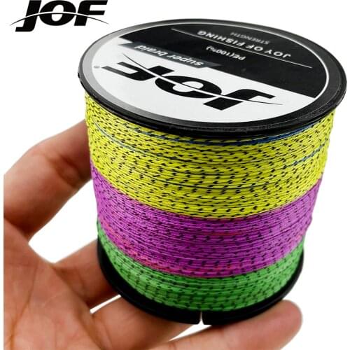 JOF PE 8 Strands 500M Spot Fishing Line 18 22 31 39 43 52 61 78 96LB Braided Fishing Line Invisible
