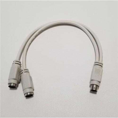Computer PC Motherboard PS2 PS/2 1to2 2-port Splitter Adapter Cable for Mouse Keyboard IC Card Reader Laser Scanner