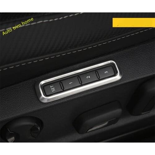 Lapetus Seat Adjustment Memory Button Switch Cover Trim For Volkswagen Arteon 2018 2019 2020 Stainless Steel / Auto Accessories