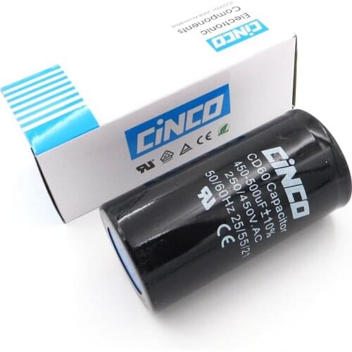 450-500uF 250-450V AC Appliance Motor Start Run Capacitor CD60 Air Compressor Capacitors Heavy Duty Electric Motor Starting