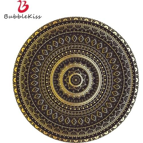 Bubble Kiss New Ethnic Retro Carpet Floral Pattern Design Rugs For Bedroom Anti-Wrinkle Study Room Round Carpet Customize Carpet