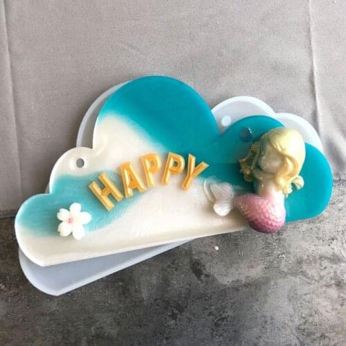 Crystal Epoxy Resin Mold Doorplate Door Signs DIY Plate Casting Silicone Mould