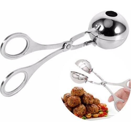Kitchen Convenient Meatball Maker Stainless Steel Stuffed Meatball Clip DIY Fish Meat Rice Ball Maker Meatball Mold Tools