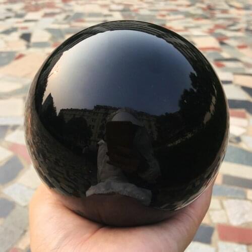 Big Natural Black Obsidian Sphere Large Crystal Ball Healing Stone