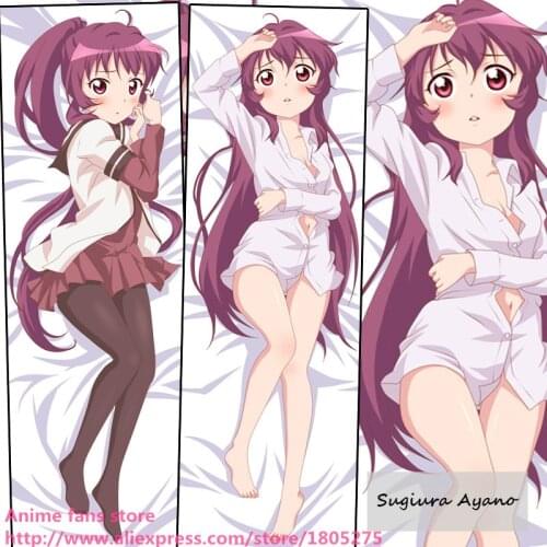 Cute Japanese Anime Yuruyuri Sugiura Ayano Lovely Loli Pillowcase Pillow Case decorative Hugging Body Bedding