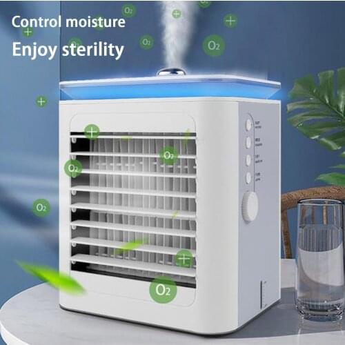 Mini Air Conditioner Air Cooler Fan With Night Light Usb Portable Air Conditioner 3 Gear Personal Space Cooling Fan#db4