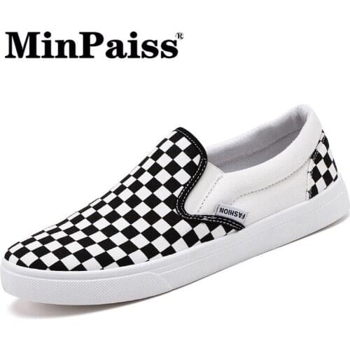 Men Shoes Sneakers Breathable Mens Canvas Shoes -MINPAISS- Low-Tide Student Board Shoes