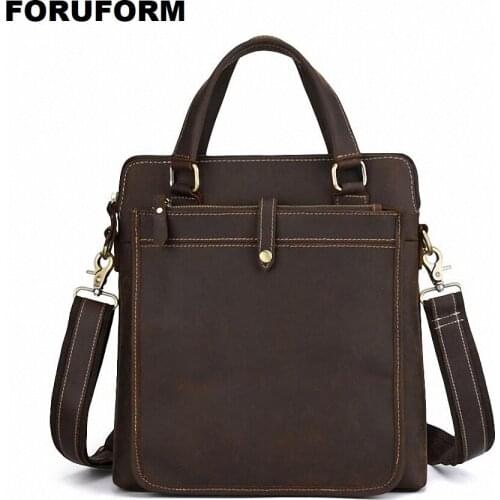 2020 Men Casual Briefcase Business Shoulder Bag Leather Messenger Bags Computer Laptop Handbag Bag Mens Travel Bags LI-2488