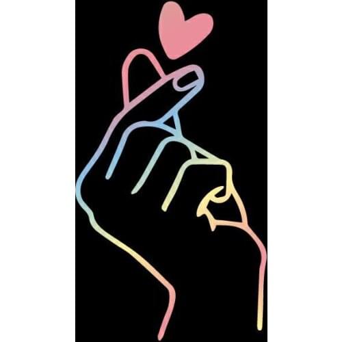 Tiktok, sticker, red heart, love electric vehicle fuel tank cover, creative sticker