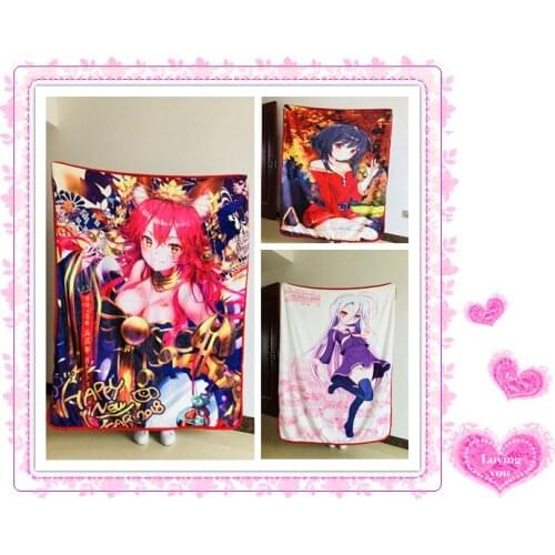 1PCS NO GAME NO LIFE Anime Blanket Plush Velvet Warm Decoration Soft Bed Home Throw Sofa Blankets Kid Adult Gifts NEW