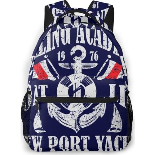 OLN Women Backpack with Multiple Using Women Sailing Poster With Sailboat Sea And Sunset Female School Bag Girls Travel Bag