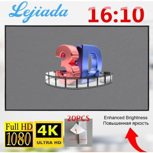 LEJIADA Projector Screen30 50 60 72 84 100 120inch 16:10 4K HD Foldable Portable Projection Movies Screen Theater Outdoor Indoor