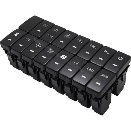 For Honda Accord 2000-2008 Front Fog Light LED DRL Heating Up Tail Gate Radar Parking Sensor Switch Button with wire