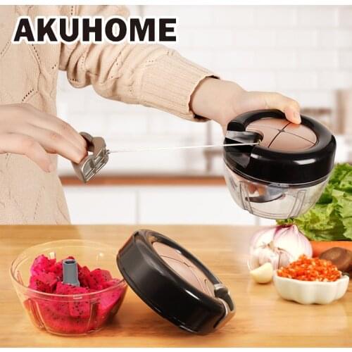 Manual Multi-function Vegetable Cutter Meat Grinder Onion Garlic Crusher Kitchen Gadgets Crushed Vegetable Artifact Cooking Tool