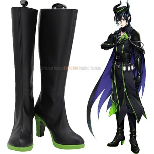 SILVER Malleus LILIA Shoes Cosplay Twisted Wonderland Lilia Vanrouge Cosplay Shoes High Heel Boots Halloween Carnival Cosplay