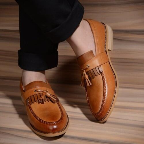 SHENCE Mens Leather Shoes