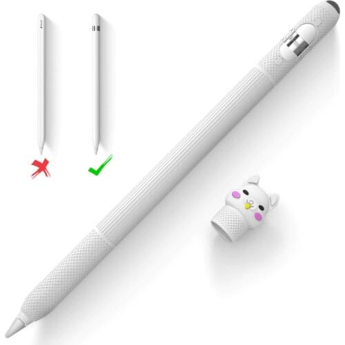 Silione Cap for Apple Pencil 1 Lovely Pattern Protective Pouch Accessories Silicon Holder Cover Anti-scratch Case for Pencil 1nd