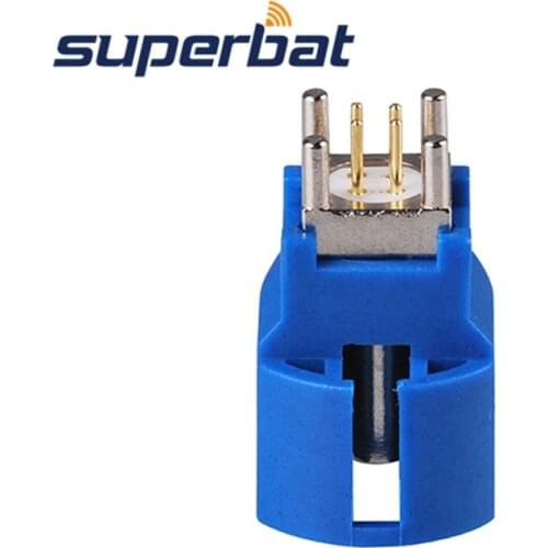 Superbat Fakra C Jack PCB Mount Straight 4 Contact Pin Connector for Blue GPS Telematics or Navigation