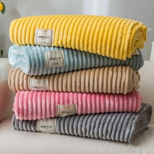 Super Soft Blanket Coral Fleece Sofa Use Office Bed Blanket Towel Travel Fleece Mesh Portable Car Travel Cover Plush Blanket