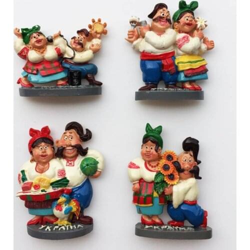 Ukraine Amorous Feelings 3D Cute Doll Fridge Magnets Tourist Souvenirs Refrigerator magnet Decoration Articles Handicraft