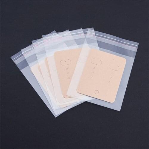 20pcs/lot Earrings Packing Bag (opp+paper) Jewelry Packaging Card Pouches Ear Jewelry Display Bags Packaging