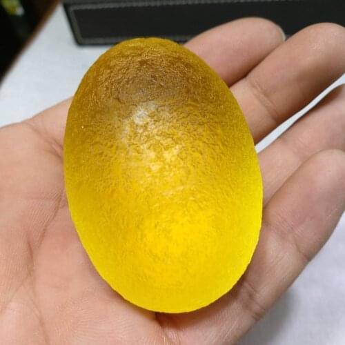 120g Yellow GEM MOLDAVITE Meteorite egg Impact Glass Czech