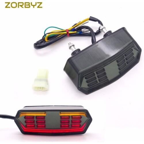 ZORBYZ Motorcycle Black LED Tail Brake Turn Signals Light For Honda Grom MSX 125 CBR650F CTX700 CTX700N