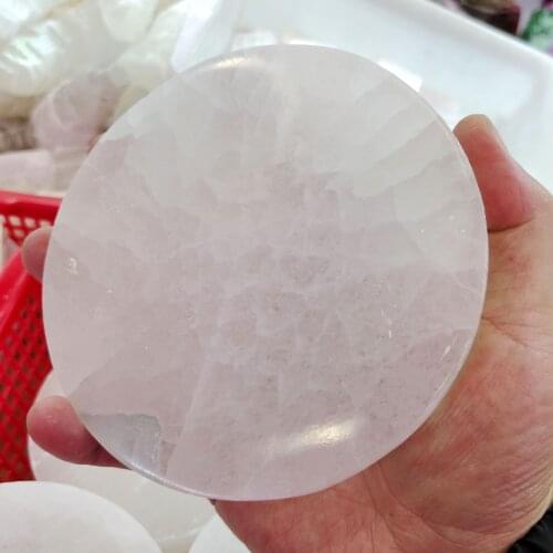 1pcs 13cm Natural Moroccan Gypsum wafer Ornament Energy Healing StoneQuartz Rough Minerals Specimen Point Healing Stone