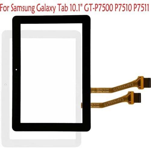 1 Pcs (Tested) For Samsung Galaxy Tab 10.1" GT-P7500 P7510 P7511 Touch Screen Digitizer Sensor Front Glass Lens Panel + Adhesive