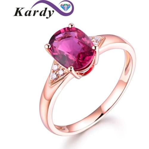 14K Rose Gold Oval Cut Genuine Pink Tourmaline & Round Cut White Diamond Ladies Bridal Halo Engagement Band Ring Set for Women
