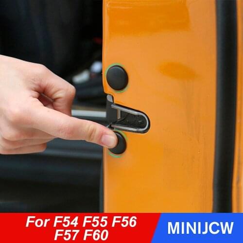 4Pcs Car Door Lock Screw Cap Protector Sticker Cover For Mini Cooper One JCW Clubman F54 F55 F56 F57 F60 Countryman Accessories