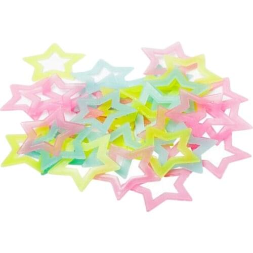 40 Pcs Color Stars Decal Glow In The Dark Baby Kids Bedroom Home Decor Luminous Fluorescent Wall Stickers Decal Wall Stickers