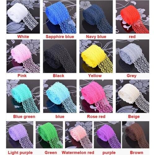 45mm Wholesale Beautiful 11Yards Lace Ribbon Wide African Lace Fabric Lace Trim White Lace Embroidered Trim Trimmings for Sewing