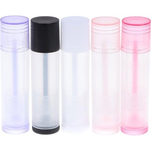 5Pcs/lot 5ml Empty Lip Gloss Bottle Cap DIY Plastic Lipgloss Tube Beauty Cosmetic Packing Container Wholesale