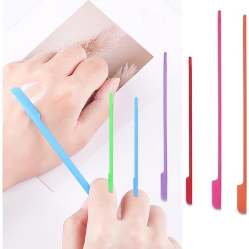 6Pcs Flexible Silicone Scraper Reusable Beauty Kitchen Safe Last Drop Spatula