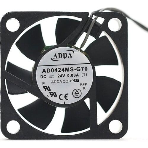 ADDA AD0424MS-G70 4CM 40*40*10 DC 24V 0.08A 2-Lines printer inverter cooling fan
