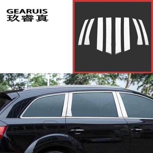 Car Window B-pillars Car Stickers Trim Covers column decoration panel trim Car Styling For Audi Q7 4l 2009-2015 Auto Accessories