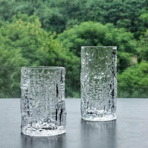 Simplicity Striped Glass Creative Cocktail Glass Japanese Style Beer Cups Mojito Whisky Wine Set Household Restaurant Drinkware