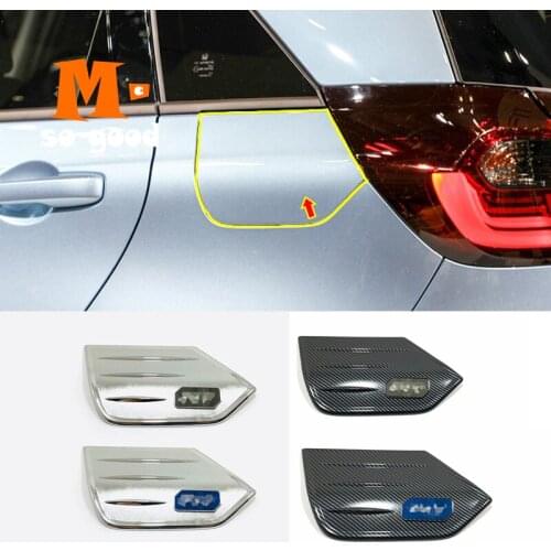 For Honda FIT JAZZ 2020 2021 Car Fuel tank Cover decoration Cover Trim Sticker Car Styling ABS Chrome/Carbon fiber Accessories