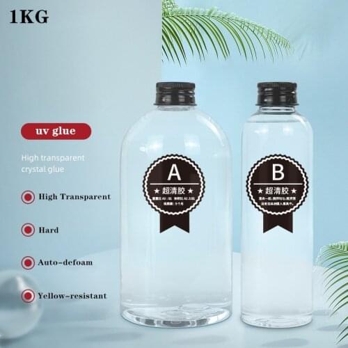 1KG 3:1 Epoxy AB Glue High Transparent Clear Ultraviolet Curing Crystal UV Resin Glue DIY Jewelry Making Accessaries Tools